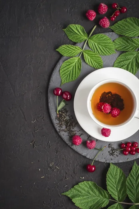 Framed Print : Cup of Tea and Ripe Fruits Print Framed Print : Cup of Tea and Ripe Fruits Print