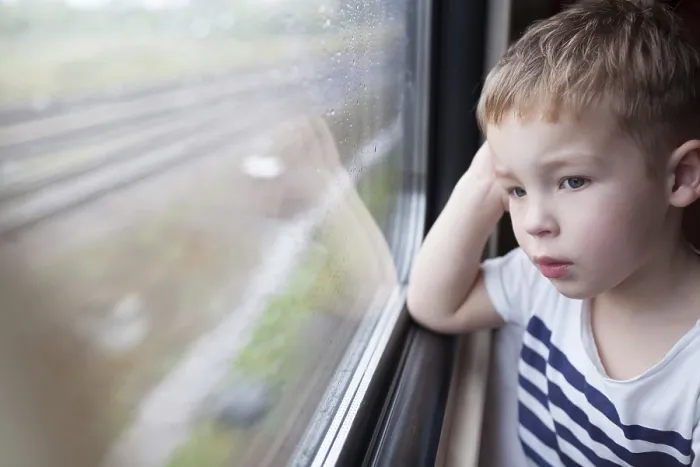 Framed Print : Curious Boy Looking Out Train Window Print Framed Print : Curious Boy Looking Out Train Window Print