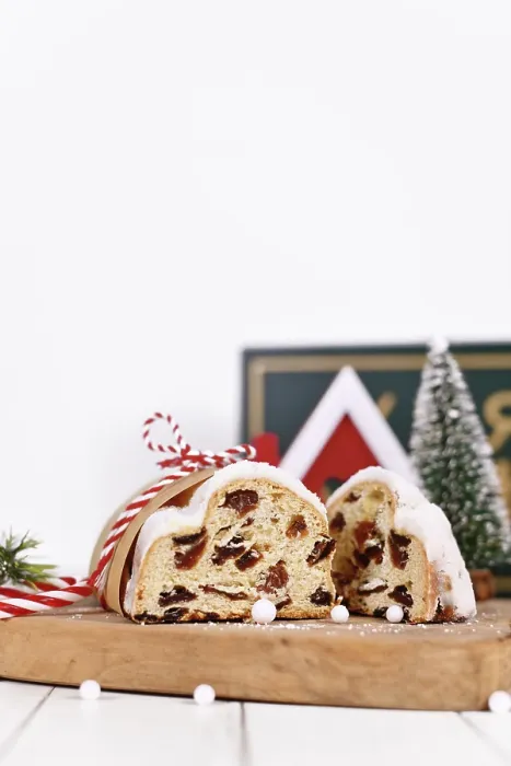 Framed Print : Cut Open German Stollen Cake Print Framed Print : Cut Open German Stollen Cake Print