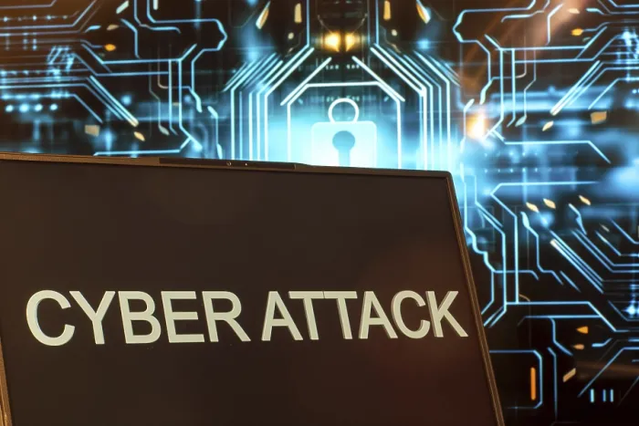 Framed Print : Cyber Attack Print: Laptop in Virtual Background Framed Print : Cyber Attack Print: Laptop in Virtual Background