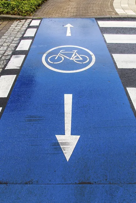 Framed Print : Cycle Path Marking Print Framed Print : Cycle Path Marking Print