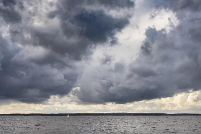 Framed Print : Dark Clouds over Lake Dmmer Print, Germany Framed Print : Dark Clouds over Lake Dmmer Print, Germany