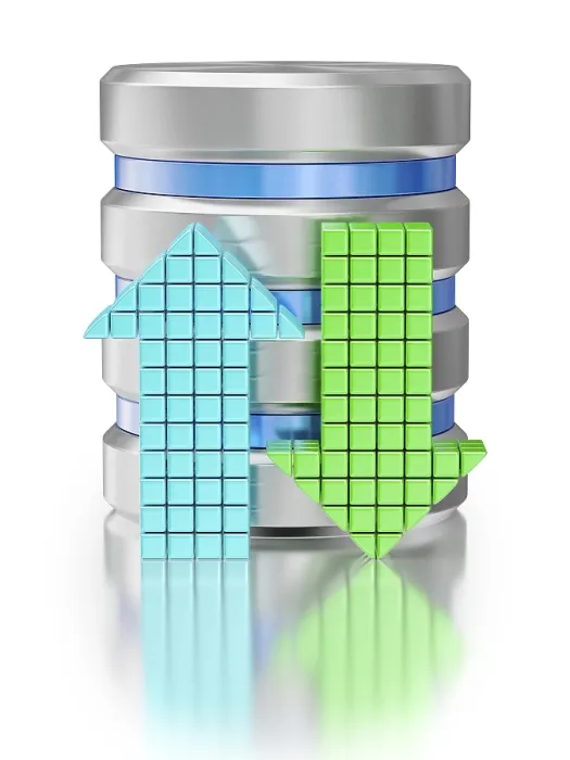 Framed Print : Database Upload Download Concept Print - Data Storage Icon Framed Print : Database Upload Download Concept Print - Data Storage Icon