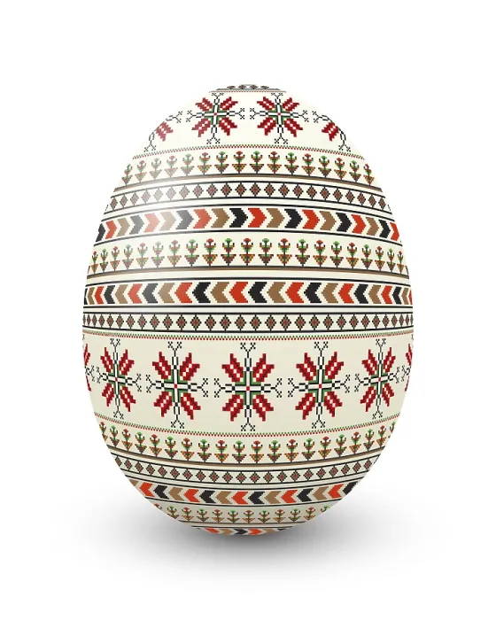 Framed Print : Decorative Easter Egg Print on White Background Framed Print : Decorative Easter Egg Print on White Background