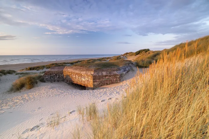 Framed Print : Destroyed Bunkers Print, Dunkirk Dunes, Hauts-de-France Framed Print : Destroyed Bunkers Print, Dunkirk Dunes, Hauts-de-France