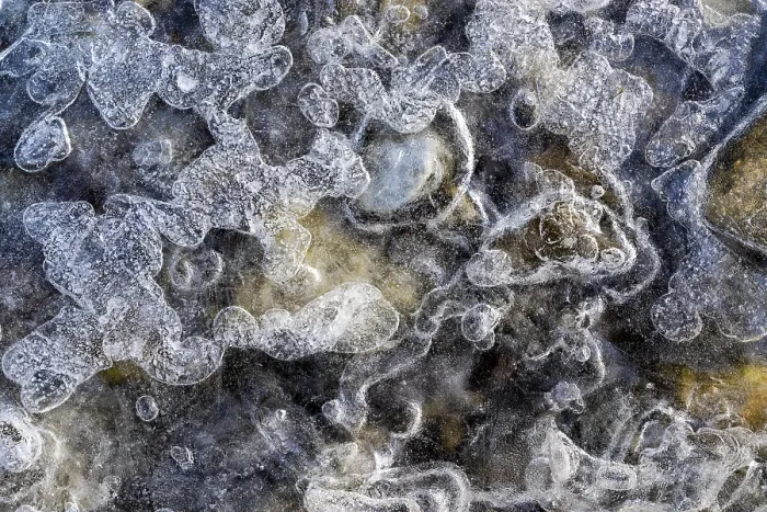 Framed Print : Details, Shapes and Structures of Ice Print