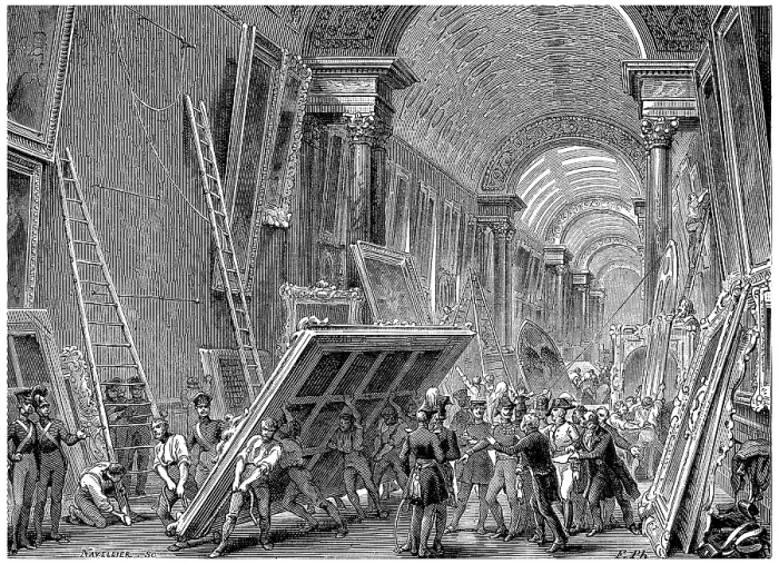 Framed Print : Vintage Print of Devastation of the Louvre Museum, 1885 Framed Print : Vintage Print of Devastation of the Louvre Museum, 1885