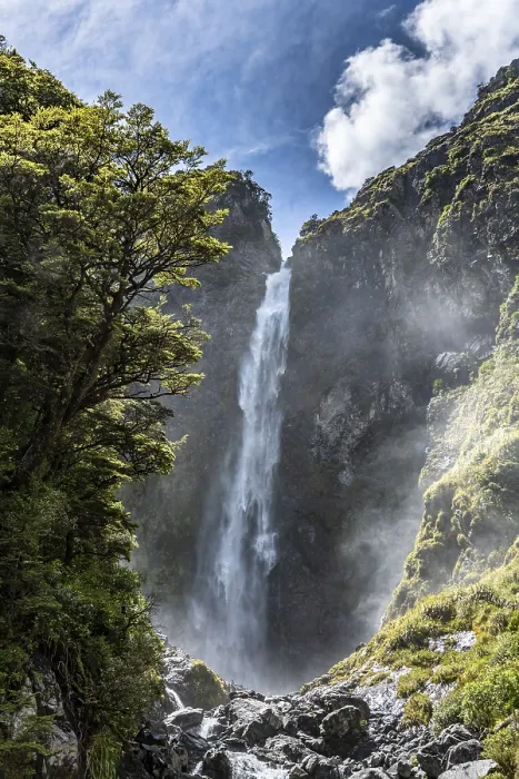 Framed Print : Devil's Punchbowl Waterfall Print, Arthur's Pass National Park Framed Print : Devil's Punchbowl Waterfall Print, Arthur's Pass National Park