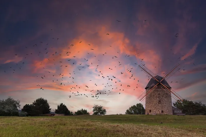 Framed Print : Devil's Mill Windmill Print at Sunset Warnstedt Thale Framed Print : Devil's Mill Windmill Print at Sunset Warnstedt Thale