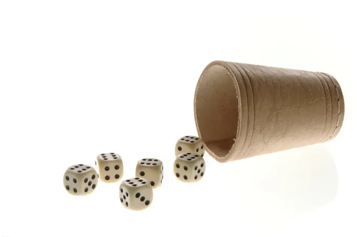 Framed Print : Dice with a Dice Cup Print Framed Print : Dice with a Dice Cup Print