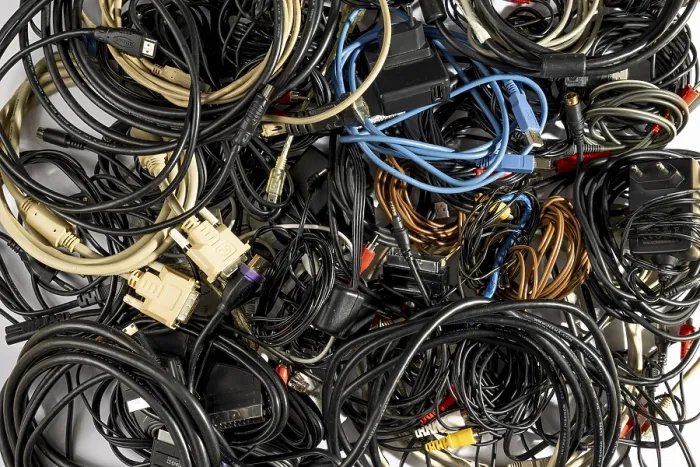 Framed Print : Cable Clutter - Colourful Cables in a Pile Print Framed Print : Cable Clutter - Colourful Cables in a Pile Print
