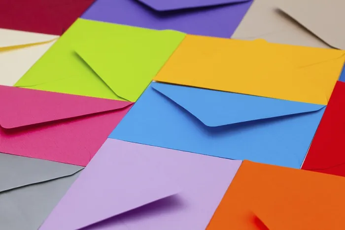 Framed Print : Different Colored Envelopes Print Framed Print : Different Colored Envelopes Print
