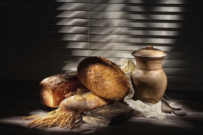 Framed Print : Different Kinds of Bread and Ceramic Vase Print Framed Print : Different Kinds of Bread and Ceramic Vase Print
