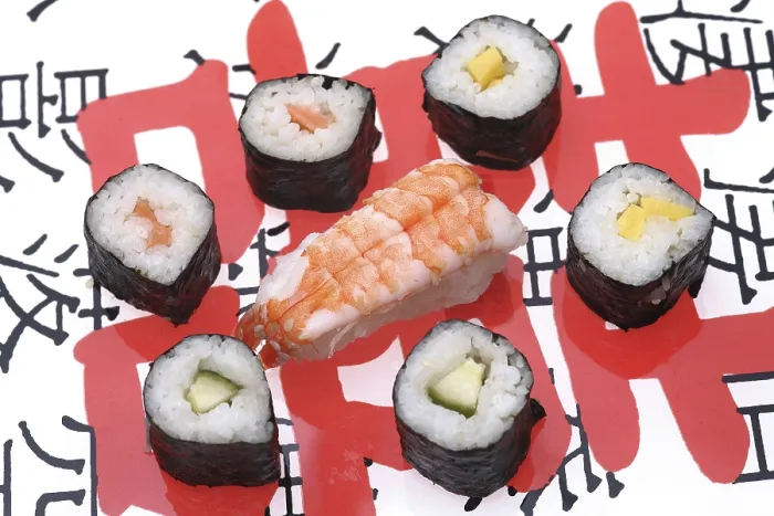 Framed Print : Different Kinds of Sushi Print Framed Print : Different Kinds of Sushi Print