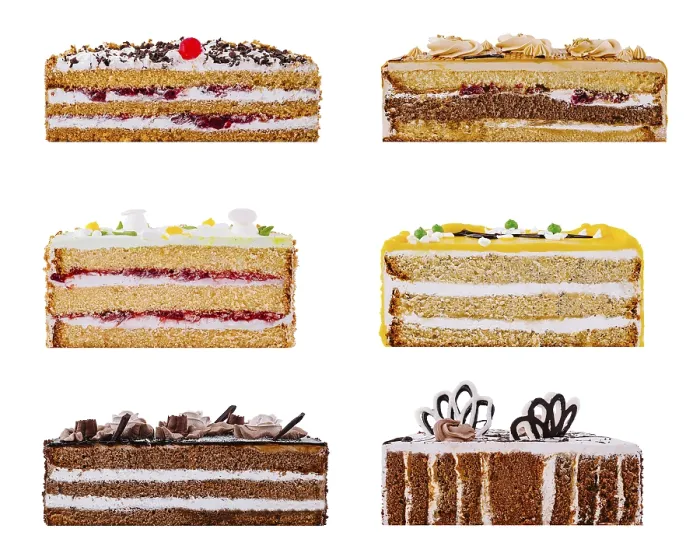 Framed Print : Rectangular Cake Slices Print Framed Print : Rectangular Cake Slices Print