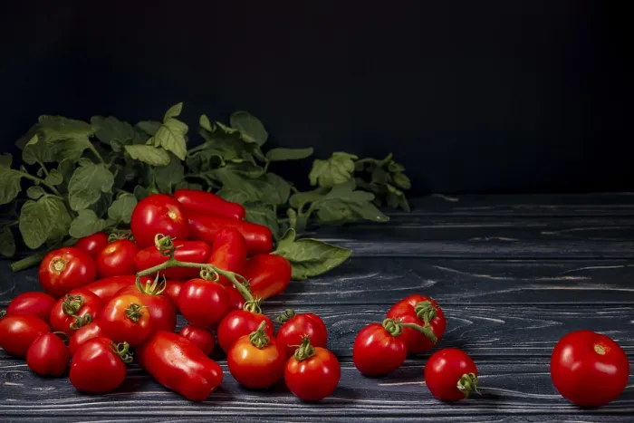 Framed Print : Tomato Varieties on Wood Print Framed Print : Tomato Varieties on Wood Print
