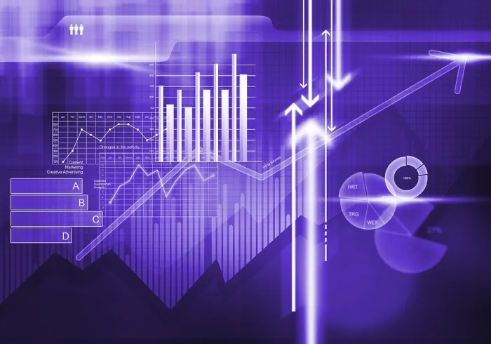 Framed Print : Digital Print with Graphs and Diagrams