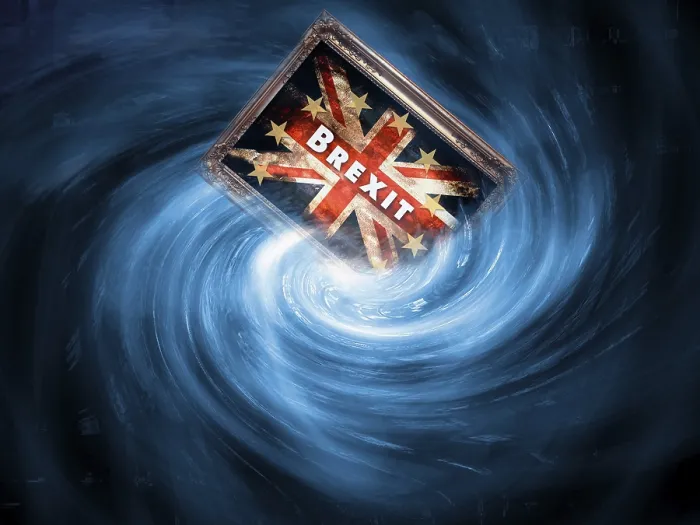 Framed Print : Digital Composing, Brexit in Vortex Print - EU Withdrawal Framed Print : Digital Composing, Brexit in Vortex Print - EU Withdrawal