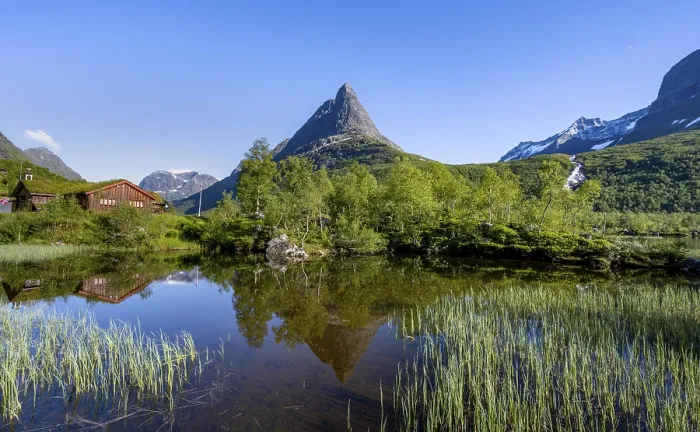 Framed Print : Innerdalstarnet Mountain Peak Print, Norway Framed Print : Innerdalstarnet Mountain Peak Print, Norway