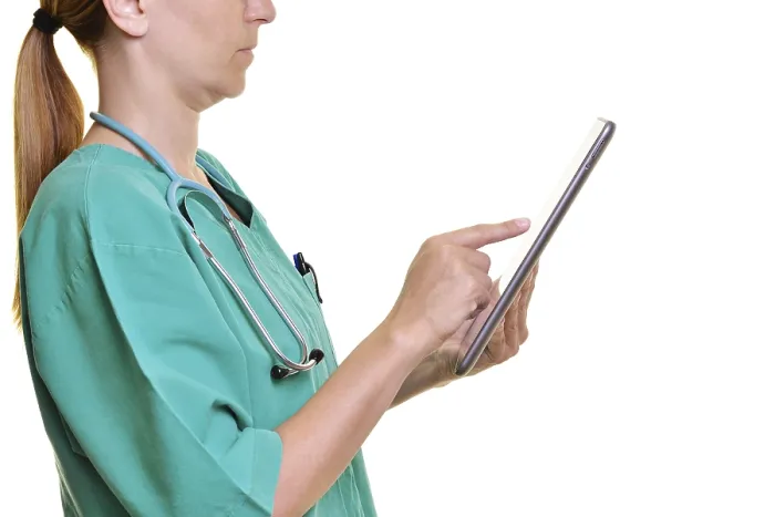 Framed Print : ImageBROKER Print: Doctor Using a Tablet Computer Cut Out Framed Print : ImageBROKER Print: Doctor Using a Tablet Computer Cut Out