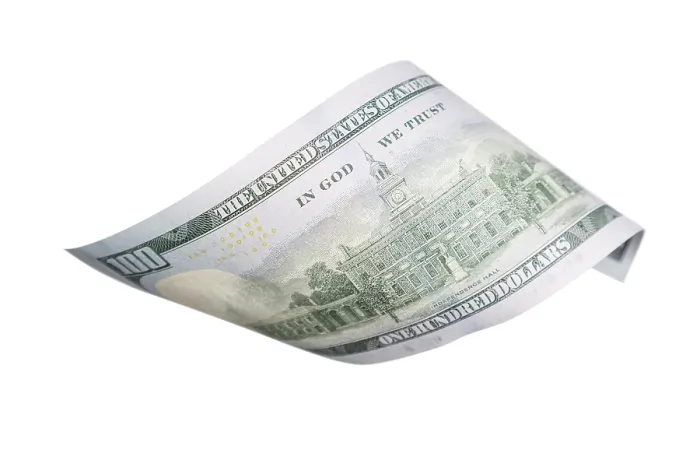 Framed Print : One Hundred Dollar Bill Print Falling on Empty Background Framed Print : One Hundred Dollar Bill Print Falling on Empty Background