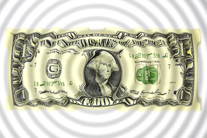Framed Print : Distorted Dollar Note Print Framed Print : Distorted Dollar Note Print