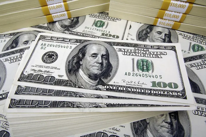 Framed Print : One Hundred Dollar Bill Stacks Print Framed Print : One Hundred Dollar Bill Stacks Print