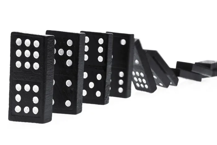 Framed Print : Dominoes Falling Print - ImageBROKER Framed Print : Dominoes Falling Print - ImageBROKER