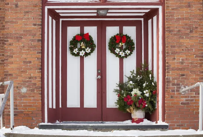 Framed Print : Decorative Doors and Wreath Print Framed Print : Decorative Doors and Wreath Print