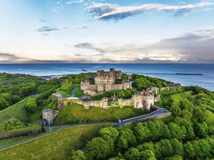 Framed Print : Dover Castle Print from a Drone, Kent, England