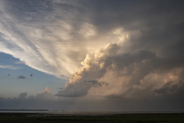 Framed Print : Cumulonimbus Cloud Formation Print, Brittany, France Framed Print : Cumulonimbus Cloud Formation Print, Brittany, France