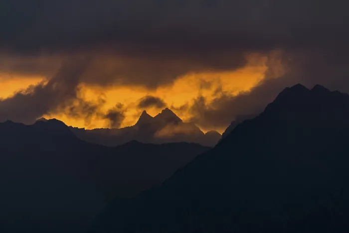Framed Print : Dramatic Clouds above Lechtal Mountains Print, Austria Framed Print : Dramatic Clouds above Lechtal Mountains Print, Austria