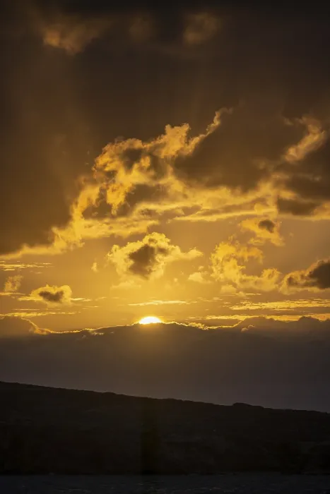 Framed Print : Dramatic Clouds, Sunset Print in Cyclades, Greece Framed Print : Dramatic Clouds, Sunset Print in Cyclades, Greece