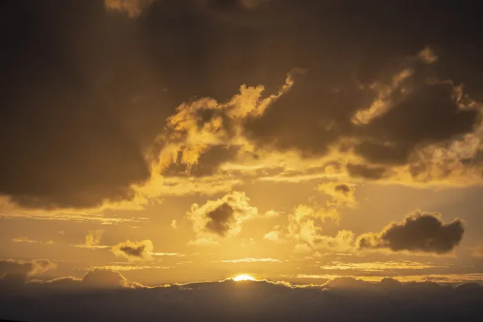 Framed Print : Dramatic Clouds Print, Cyclades Sunset, Aegean Sea