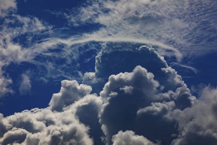 Framed Print : Austrian Cumulus Cloudscape Print Framed Print : Austrian Cumulus Cloudscape Print