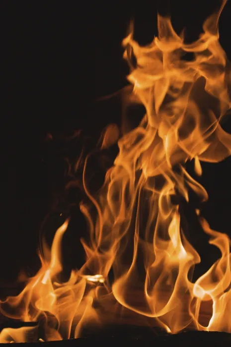 Framed Print : Dramatic Flames Print Against Dark Background Framed Print : Dramatic Flames Print Against Dark Background