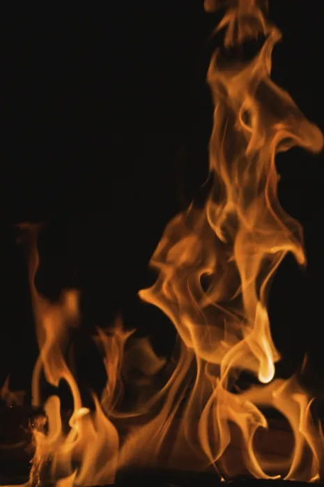 Framed Print : Dramatic Flames Print Against Dark Background Framed Print : Dramatic Flames Print Against Dark Background