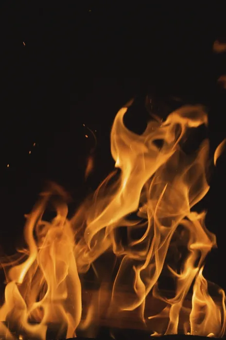Framed Print : Dramatic Flames Print Against Dark Background Framed Print : Dramatic Flames Print Against Dark Background