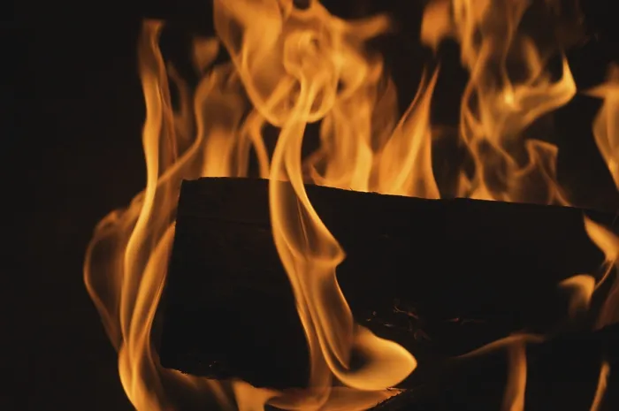 Framed Print : Dramatic Flames Print Against Dark Background Framed Print : Dramatic Flames Print Against Dark Background