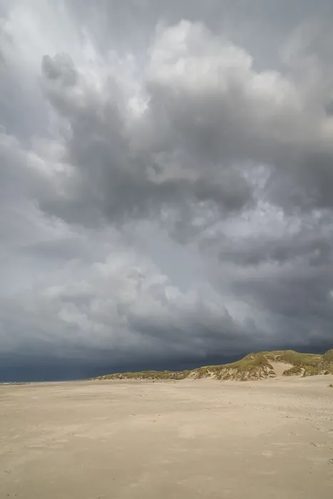 Framed Print : Dramatic Storm Clouds Over Henne Strand Print, Denmark Framed Print : Dramatic Storm Clouds Over Henne Strand Print, Denmark