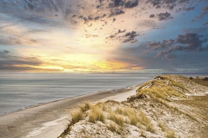 Framed Print : Dramatic Sunset Print at Darss High Dune, Germany Framed Print : Dramatic Sunset Print at Darss High Dune, Germany