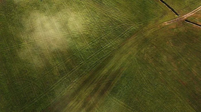 Framed Print : Drone Image Print of Mown Meadow with Ruts, Mondsee, Austria Framed Print : Drone Image Print of Mown Meadow with Ruts, Mondsee, Austria