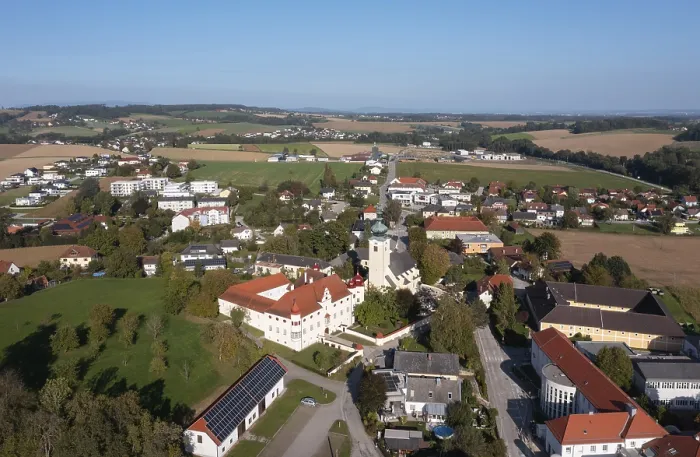 Framed Print : Buchkirchen, Upper Austria Drone Image Print