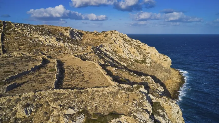 Framed Print : Drone Shot Print of Arkasa Acropolis, Karpathos Island, Greece