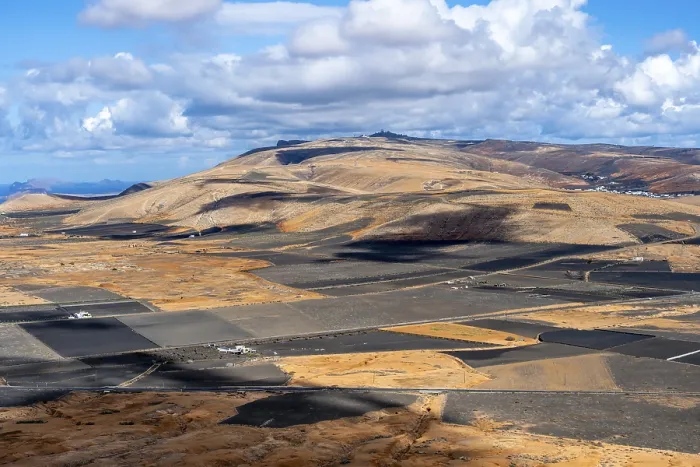 Framed Print : Dry Volcanic Landscape Print, Lanzarote, Canary Islands Framed Print : Dry Volcanic Landscape Print, Lanzarote, Canary Islands