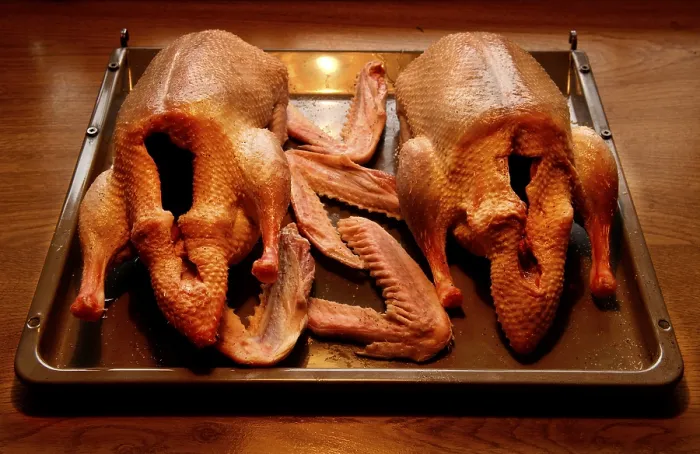 Framed Print : Two Duck Roasts on Baking Sheet Print Framed Print : Two Duck Roasts on Baking Sheet Print