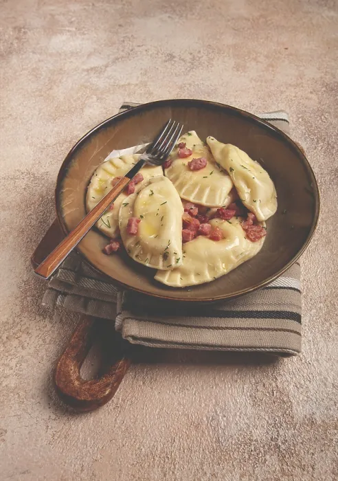 Framed Print : Polish Fried Prosciutto Dumplings Print
