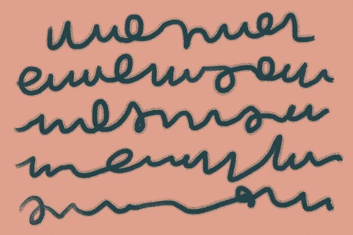 Framed Print : Salmon Pink Abstract Print with Dark Scribbles Framed Print : Salmon Pink Abstract Print with Dark Scribbles