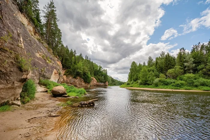 Framed Print : Eagle Cliffs Print, Gauja River Valley, Latvia