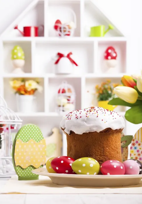 Framed Print : Easter Cake with Eggs Print Framed Print : Easter Cake with Eggs Print